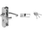Hornbach Griff-Set Edelstahl für Nebeneingangstür RC2 ProM01 + ProM02 inkl. Profilzylinder 40/40, 3 Schlüssel und Kernziehschutzrossette