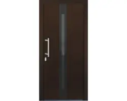 Haustür Lizbona Kiefer lackiert nussbaum 1000x2000 mm DIN links