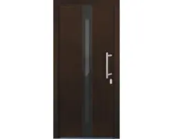 Haustür Lizbona Kiefer lackiert nussbaum 1100x2100 mm DIN rechts