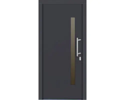 Haustür Maia Kiefer lackiert anthrazit 1100x2100 mm DIN rechts