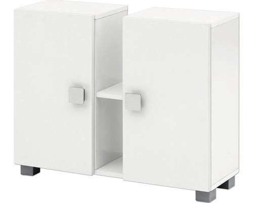 Waschtischunterschrank Möbelpartner Edia 58,8x70,5x23,3 cm ohne Waschbecken weiß