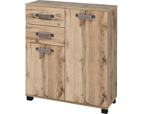 Midischrank Möbelpartner Milan 800 94,8x80,6x32 cm Eiche natur