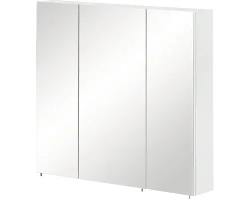 Spiegelschrank Möbelpartner Basic 3-türig 70x16x70 cm weiß hochglanz