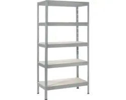 Grundregal Schulte Regalwelt grau 1800 x 900 x 450 mm 5 Böden Tragkraft 1000 kg