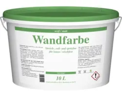Wandfarbe weiss matt 10 l