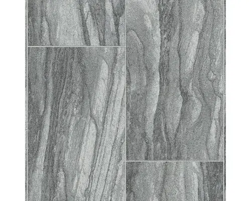 PVC Gaia Stromboli 596 Fliesenoptik grau 200 cm breit (Meterware)