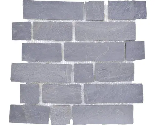Natursteinmosaik XMS547N 32,7x30,7 cm schwarz
