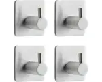 Hornbach Klebehaken 4er Pack mit 3M Klebeband edelstahl matt