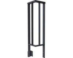 Pertura Geländereck-Set Triton anthrazit Aluminium für Seitenmontage 26x26 cm