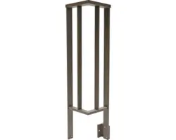 Pertura Geländereck-Set Triton taupe Aluminium für Seitenmontage 26x26 cm