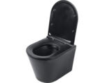 Hornbach Wandtiefspülklosett-Set Differnz spülrandlos schwarz mit WC-Sitz