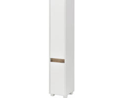 Hochschrank Möbelpartner Cosmo H300 2 Türen 164,5x30,2x33 cm weiß perl