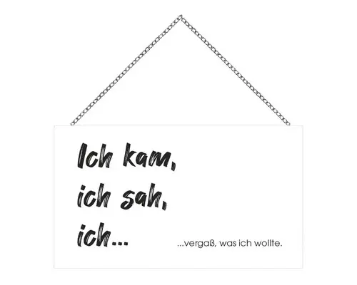 Holzschild Kette Ich kann 23x13 cm
