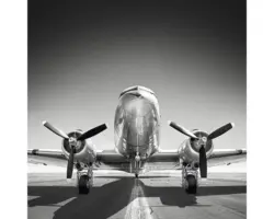 Glasbild Plane I 30x30 cm