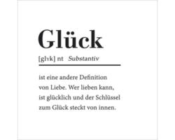 Glasbild Glück II 30x30 cm