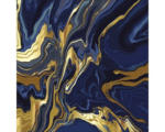 Hornbach Glasbild Blue & Golden Marble 20x20 cm