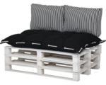 Hornbach Loungekissen-Set für Palettenmöbel 120 x 80 cm 1x Sitzkissen 2x Rückenkissen anthrazit