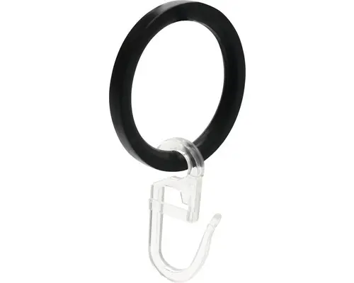 Vorhangring mit Haken für Day&Night schwarz Ø 16/20 mm 10 Stk.
