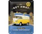 Hornbach Blechschild VW Bulli Get Away 15x20 cm