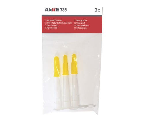 Akkit 735 Kartuschenspitzen mit Verschlusskappe Pack = 3 St