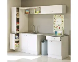 Funktionsmöbel Flex Well Lucca weiß 240 cm inkl. Spüle und Armatur