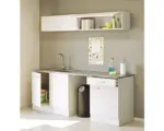 Hornbach Funktionsmöbel Flex Well Lucca weiß 210 cm inkl. Spüle und Armatur