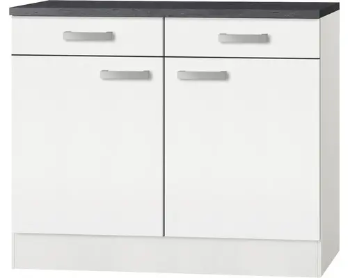 Unterschrank Optifit Oslo weiß 100x84,8x60 cm mit Drehtür