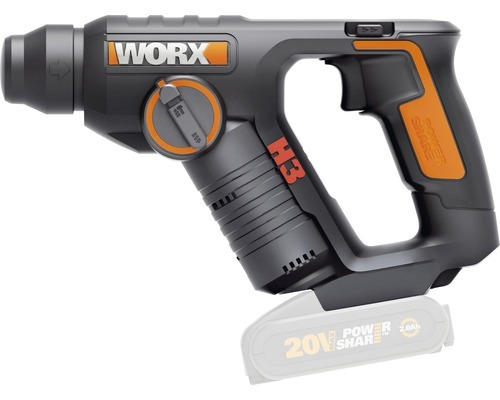 Akku-Bohrhammer Worx 3-in-1 20V WX394.91, ohne Akku und Ladegerät