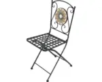 Hornbach Klappstuhl Retro Garden Place 60 x 53 x 77 cm klappbar Metall mit Mosaikdekor anthrazit