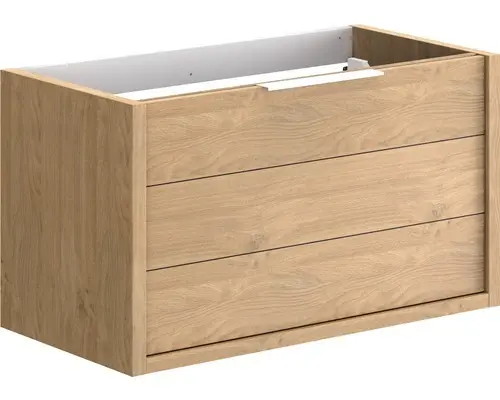 Waschbeckenunterschrank Allibert Sorento 47,2x80x46 cm ohne Waschbecken eiche hell