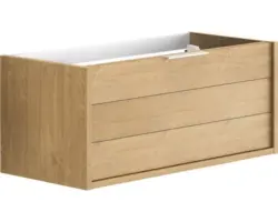 Waschbeckenunterschrank Allibert Sorento 47,2x120x46 cm ohne Waschbecken eiche hell