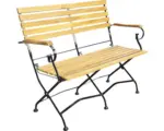 Hornbach Gartenbank Garden Place 115x58x89 cm 2-Sitzer Akazie braun schwarz