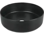 Hornbach Aufsatzwaschbecken Mira rund 36 cm schwarz matt