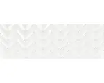 Hornbach Steingut Dekorfliese Snow White Glossy 30,0x90,0 cm weiß matt rektifiziert