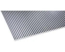 Gutta Polycarbonat Hohlkammerplatte/Stegplatte 20-16 ZEBRAPLATTE anthrazit 2000 x 980 x 16 mm
