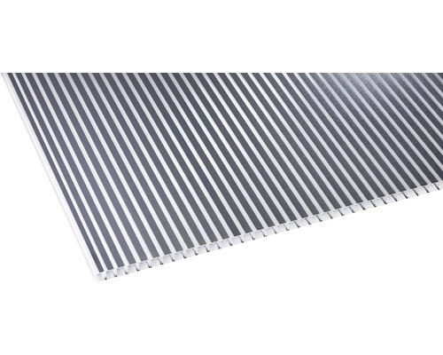 Gutta Polycarbonat Hohlkammerplatte/Stegplatte 20-16 ZEBRAPLATTE anthrazit 2000 x 980 x 16 mm