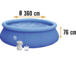 Hornbach Aufstellpool Fast-Set-Pool PVC rund Ø 360x76 cm inkl. Kartuschenfilteranlage blau