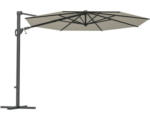 Hornbach Sonnenschirm Ampelschirm Soluna Beaujeu mit Kurbelfunktion Ø 300 cm H 248 cm Polyester ecru