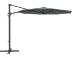 Hornbach Sonnenschirm Ampelschirm Soluna Beaujeu mit Kurbelfunktion Ø 300 cm H 248 cm Polyester dunkelgrau