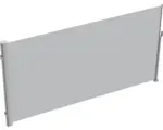 Hornbach Seitenmarkise ausziehbar 1,6x3 Stoff Uni hellgrau Gestell RAL 9006 weißaluminium mit abnehmbarem Pfosten