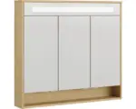 Hornbach LED-Spiegelschrank Fackelmann Natura 3-türig 93,5x84x15,5 cm asteiche