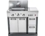 Hornbach Gasgrill Char-Broil Ultimate 3200 3 Brenner Edelstahl inkl. Ablage, Deckelthermometer, Fettauffangschale, Seitenablage, Warmhalterost, Grillrost