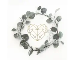 Glasbild Eucalyptus Wreath II 20x20 cm