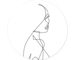 Glasbild rund Face Lines I Ø 50 cm