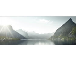 Glasbild Bergsee I 30x80 cm