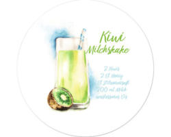 Glasbild rund Kiwi Shake Ø 30 cm