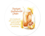 Hornbach Glasbild rund Orange Shake Ø 20 cm