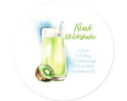 Glasbild rund Kiwi Shake Ø 50 cm