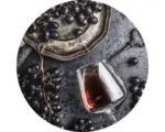 Hornbach Glasbild rund Wein und Trauben Ø 30 cm