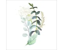 Glasbild Leaves V 20x20 cm